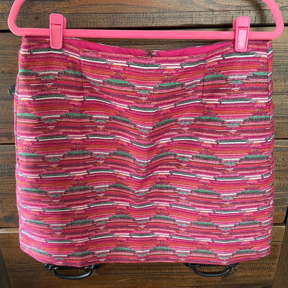 LOFT NWT Pink and Multicolor Mini Skirt